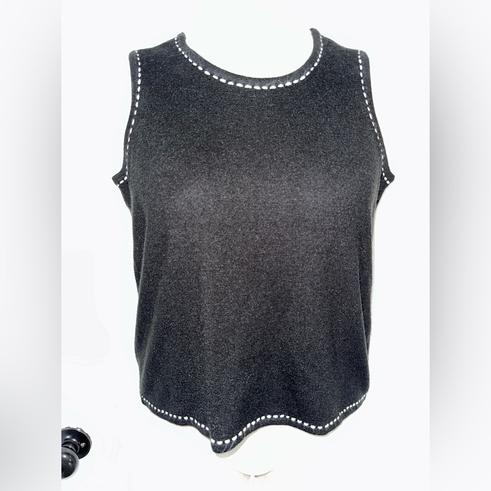 Studio Works Black Sleeveless Tank Top #1745